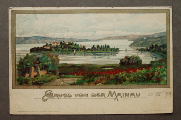 Ansichtskarte AK Mainau 1899 Signatur K M Landschaft Kunst Litho